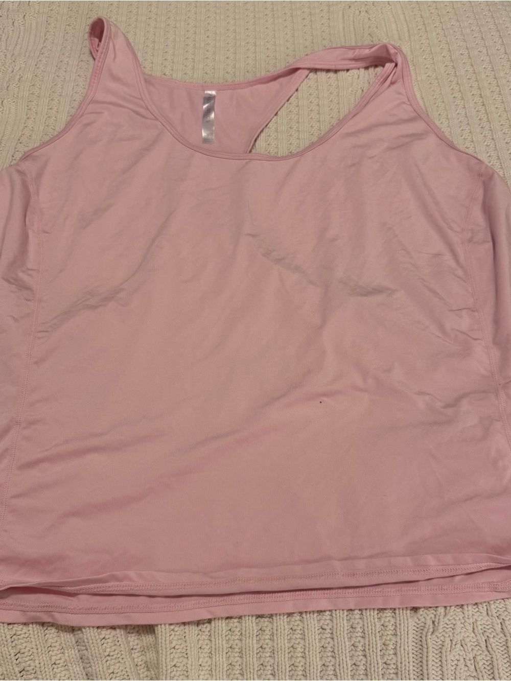 Fabletics Light Pink Racerback Tank Top - Picture 3 of 5